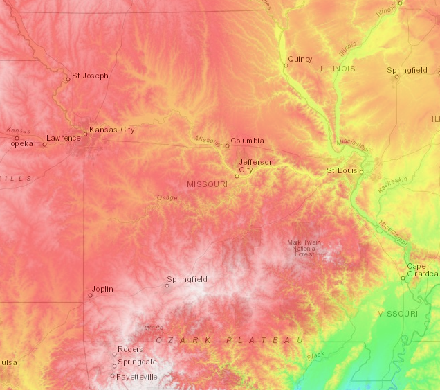 Topographic map of Missouri
topographic-map.com/map-pnh/Missou…
#missouri #map #maps #geography #topography #usa #us #relief #terrain #earth #science #nature