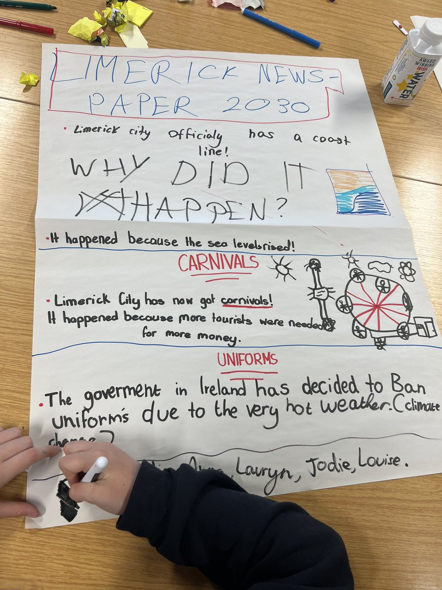 amreeryan's tweet photo. It was a pleasure to facilitate a #FutureLimerick workshop with 6th class pupils from St John’s School for Girls as part of the @UL Academy for Children programme - there was super engagement, resulting in ambitious and creative visions for Limerick’s Future. @BusinessAtUL https://t.co/gGoeHBBSK6