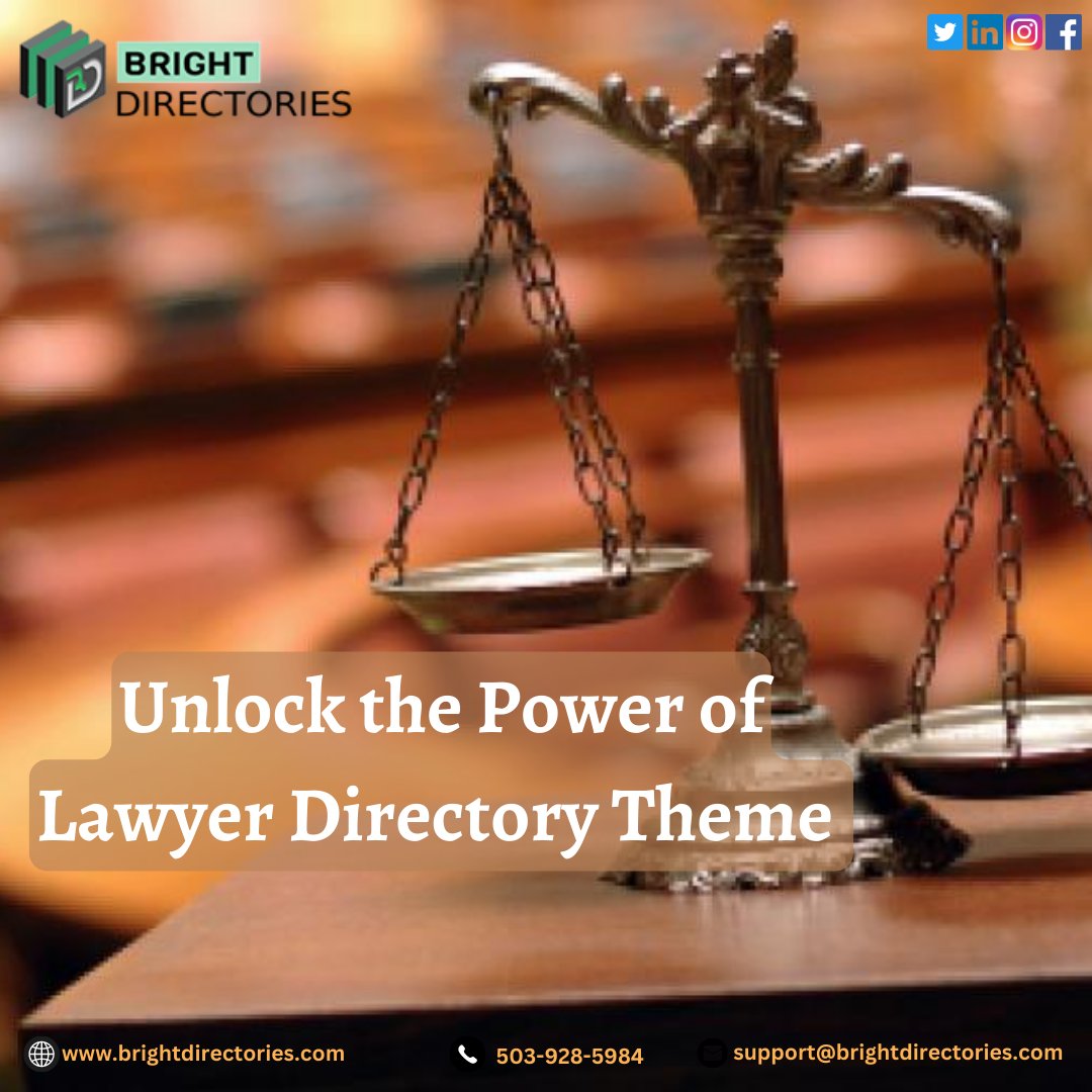 Our comprehensive lawyer directory is tailored specifically for legal professionals, providing a platform to showcase their expertise and establish meaningful connections. 
Visit: brightdirectories.com/lawyer-directo…
#lawyerdirectory #lawyerdirectorytheme #lawyerdirectorywebsite #lawyer