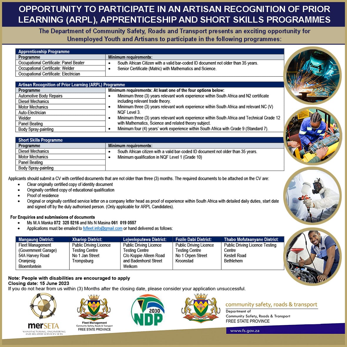 fsgov's tweet image. Closing date for the programme is Thursday, 15 June 2023. Apply today
Free State is the host of the 2023 National Youth Month Commemoration which will be held at Dr Petrus Molemela Stadium, 16 June 2023 @09:00
#LeaveNoOneBehind #makingyourfutureworkbetter #YouthMonth #YouthMonth2