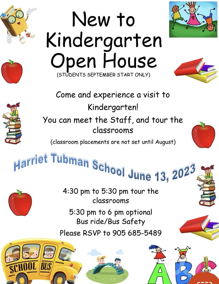 ✨Harriet Tubman PS✨ (@htubman2015) on Twitter photo We are welcoming our New to Kindergarten friends to come for a visit! See details below 👇 We are welcoming our New to Kindergarten friends to come for a visit! See details below 👇