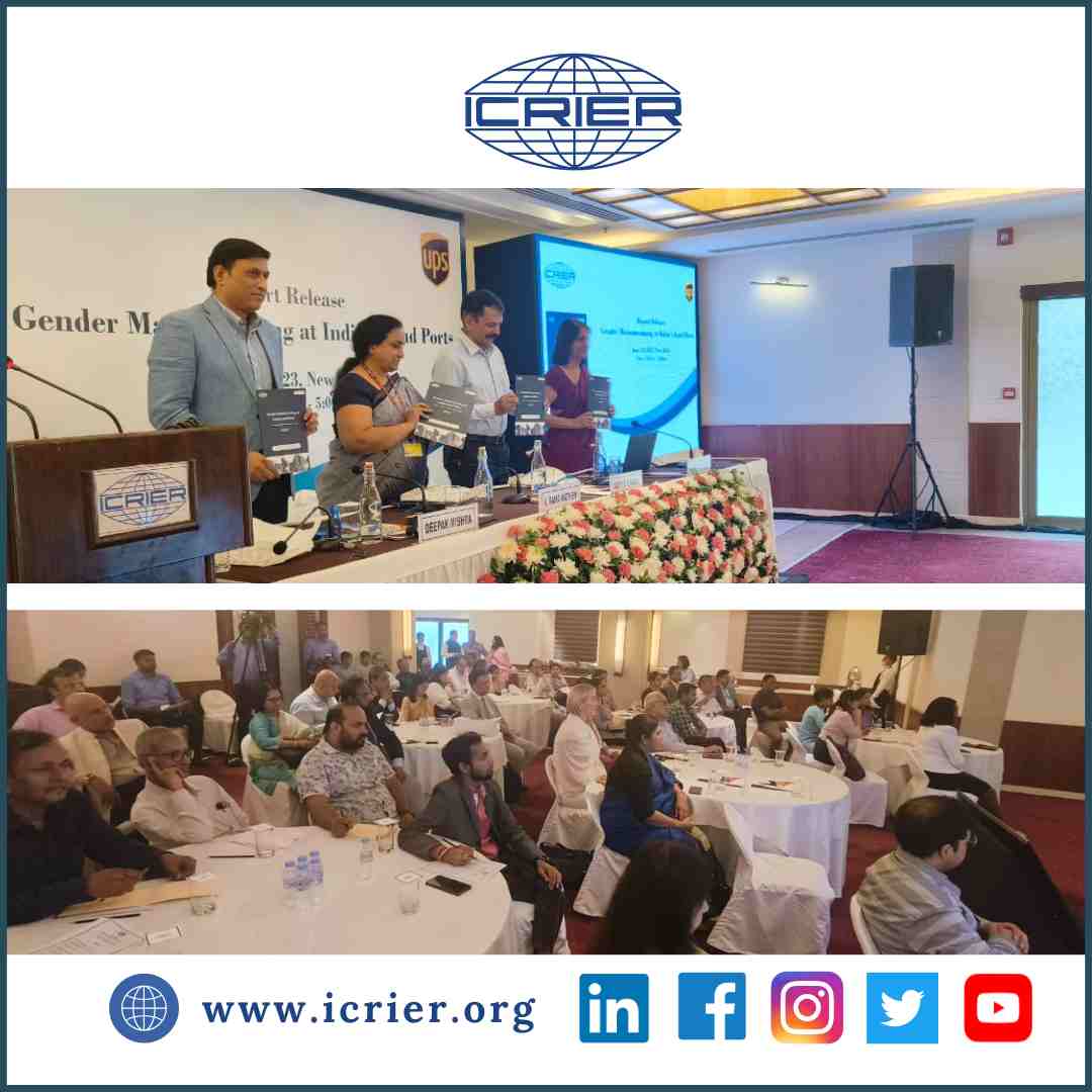 We are pleased to release our report on Gender Mainstreaming at India's Land Ports on 12th June 2023. Welcome remarks by <a href="/deepakicrier/">Deepak Mishra</a>, Director, <a href="/ICRIER/">ICRIER</a>, and inaugural remarks by V. Rama Mathew, Member (GST, Legal, CX &amp; ST) of <a href="/CBIC/">CBIC</a>, &amp; Aditya Mishra, Chairman <a href="/LPAI_Official/">Land Ports Authority of India</a>