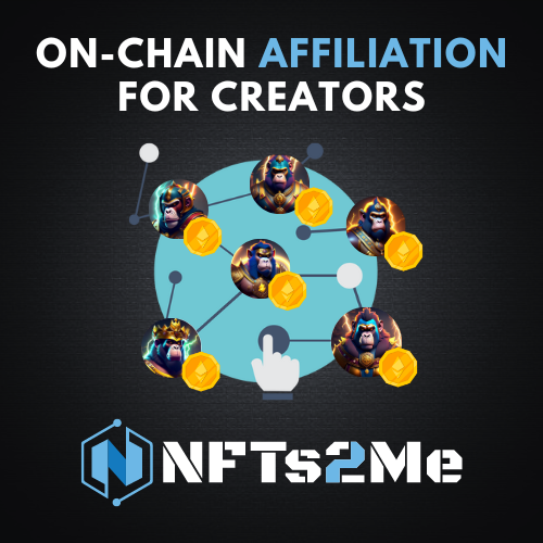 NFTs2Me's tweet photo. 💎✨Create your very own real on-chain affiliate program within your NFT project! #AffiliateMarketing

💰👥 Reward affiliates who help you sell your collection and offer them an optional discount for their end users and thus incentivize them to sell your #NFTs.

How to use it?👇