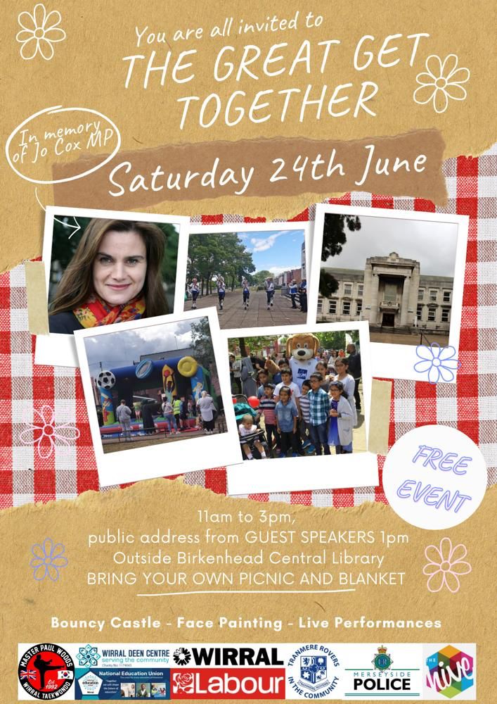 Morris dancing, Taikwondo demo, performances from The Hive, special guests, bouncy castles, face painting and more! Bring a picnic, come along and say hello - Let's Get Together! #MoreInCommon