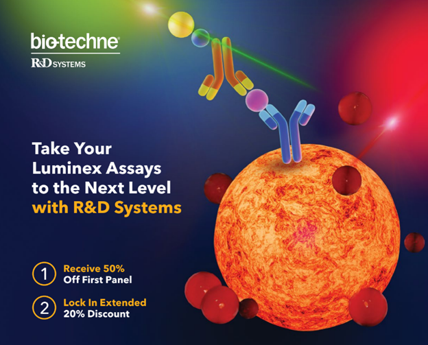 HurstNatascha's tweet photo. New to running #Luminex or want to switch from a different supplier? Take the leap, save money, sample volume, and time with a broad range of 450 #assay targets to choose from!

Based in the UK, Ireland, Nordics or Benelux? Email me at natascha.hurst@bio-techne.com! https://t.co/r1VFsTn5UO