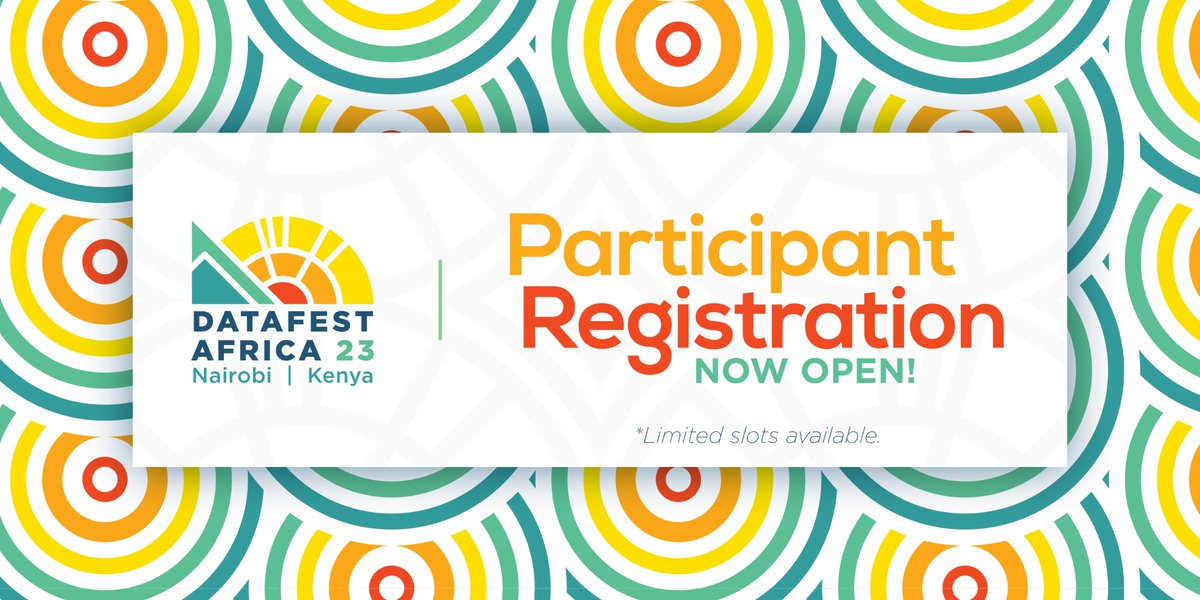 The #DataFestAfrica 2023 registration is now open!
This year's DataFest will be held in two cities in East Africa. The pre-event will take place in Kampala, Uganda on 29th June, followed by the main event in Nairobi, Kenya on 12th and 13th July.

Register👉docs.google.com/forms/d/e/1FAI…