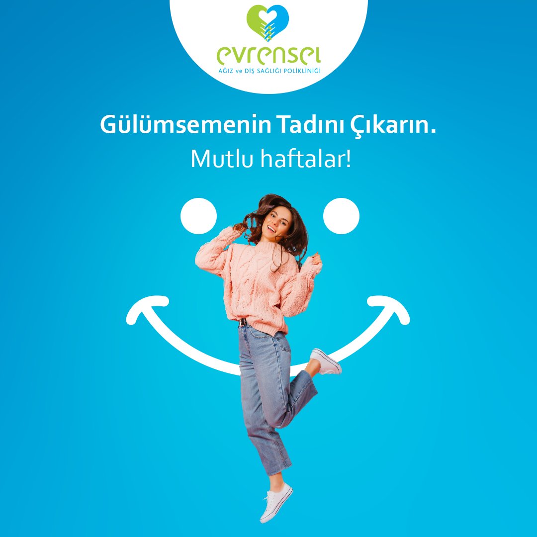 Gülüşünüzle çiçekler açsın! Mutlu haftalar.

Have a nice week enjoying your smile.

#evrenseldiş #iyihaftalar #gülümse #happyweek #ağızsağlığı