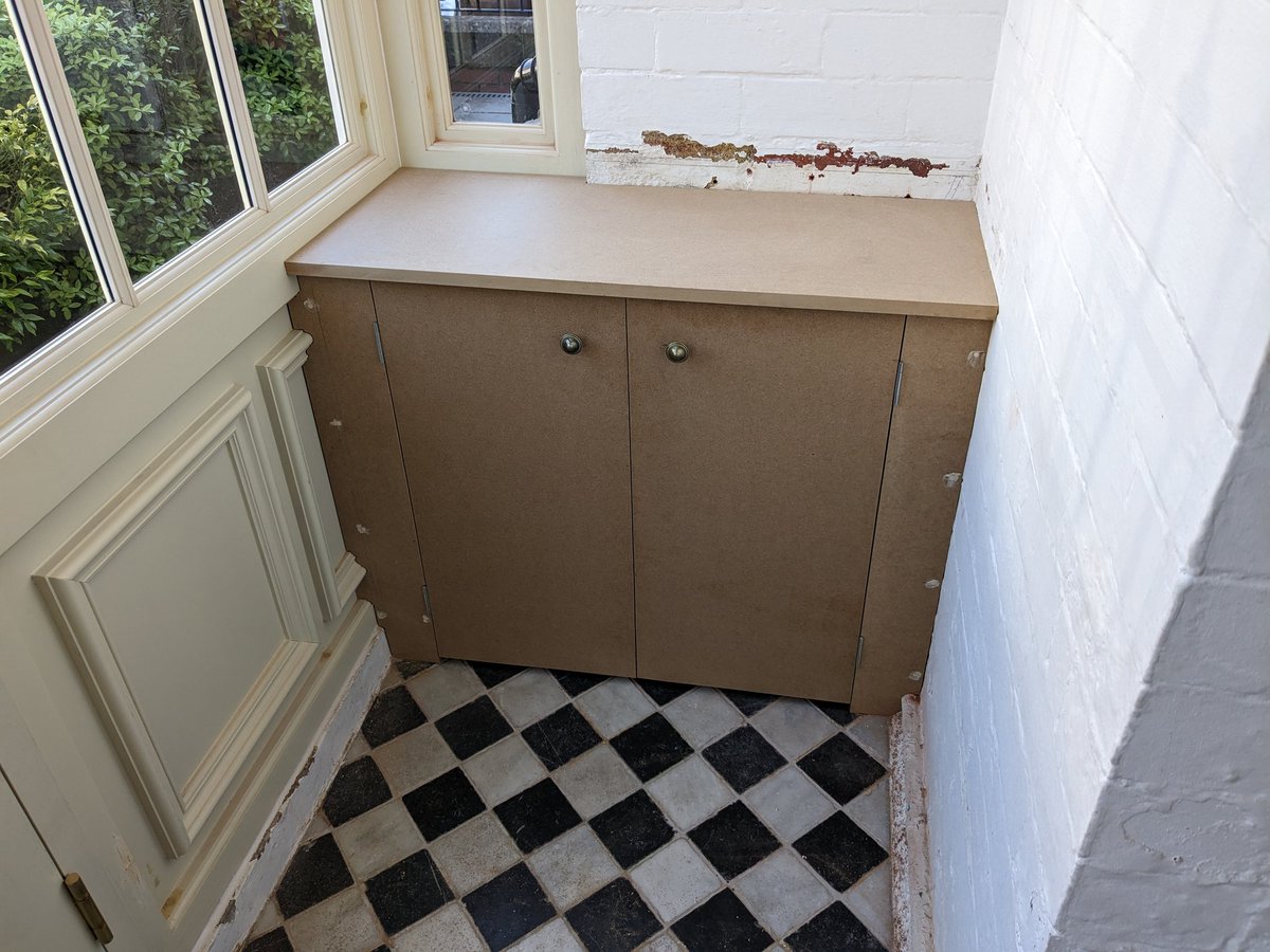 Final touches to this beautiful porch I built from Accoya in Gosforth. Finished the little gas meter cupboard now it's all ready for a lick of paint. Made to match the old rotten one but much better. <a href="/Guild_MasterC/">The Guild of Master Craftsmen</a> <a href="/IoCarpenters/">IOCarpenters</a> <a href="/Accoya/">Accoya Wood</a> <a href="/OchiltreeWindow/">Ochiltree joinery</a>