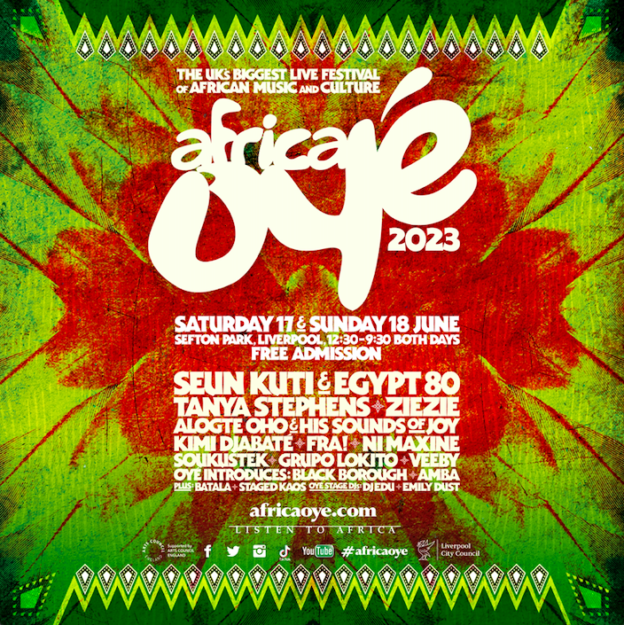 Happening this weekend!

Africa Oyé announces FULL MUSIC LINE-UP for 2023 Festival in Sefton Park!

Read more: tinyurl.com/4bc7uznk <a href="/ihouseu/">IhouseU.com</a> 

#ListentoAfrica