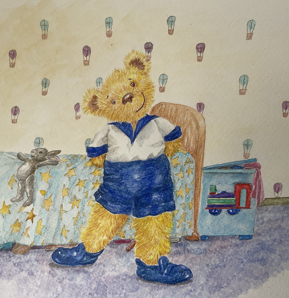 Charlie kept his bedroom tidy.
Well, most of it was pushed under the bed, but the thought was there.
#CharlieAllshapes #childrensstory #kidlit #kidlitart #illustration