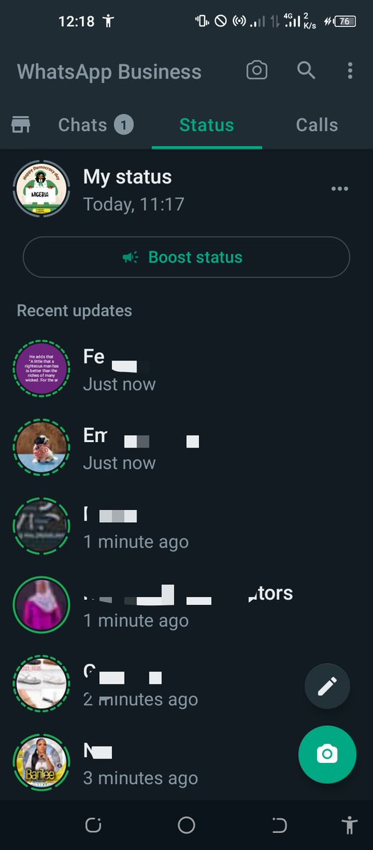 PexcelD's tweet photo. @whatsappbiz can you add a feature that will count the number of 'yet to view' status updates? https://t.co/AqFNhCYy4H
