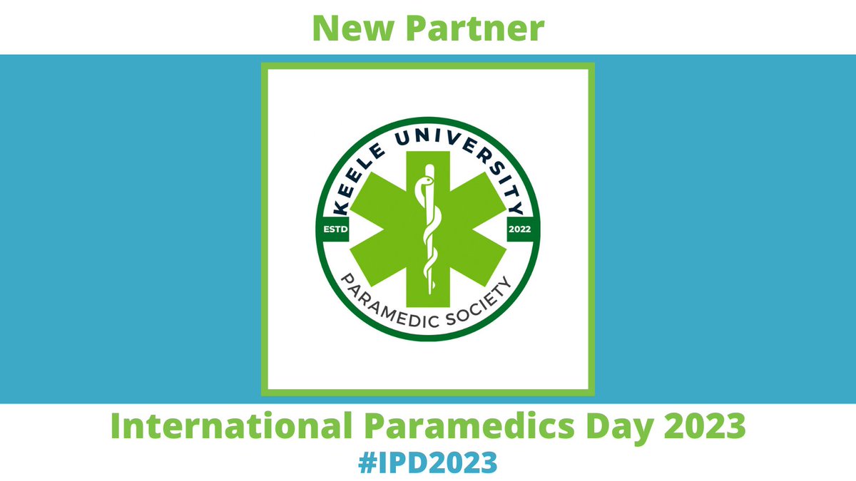 ParamedicsDay's tweet photo. Welcome to @KeeleParaSoc who have pledged their support for #IPD2023 and joined us as a partner. It’s great to have you on board. https://t.co/6IkjCuaOdh