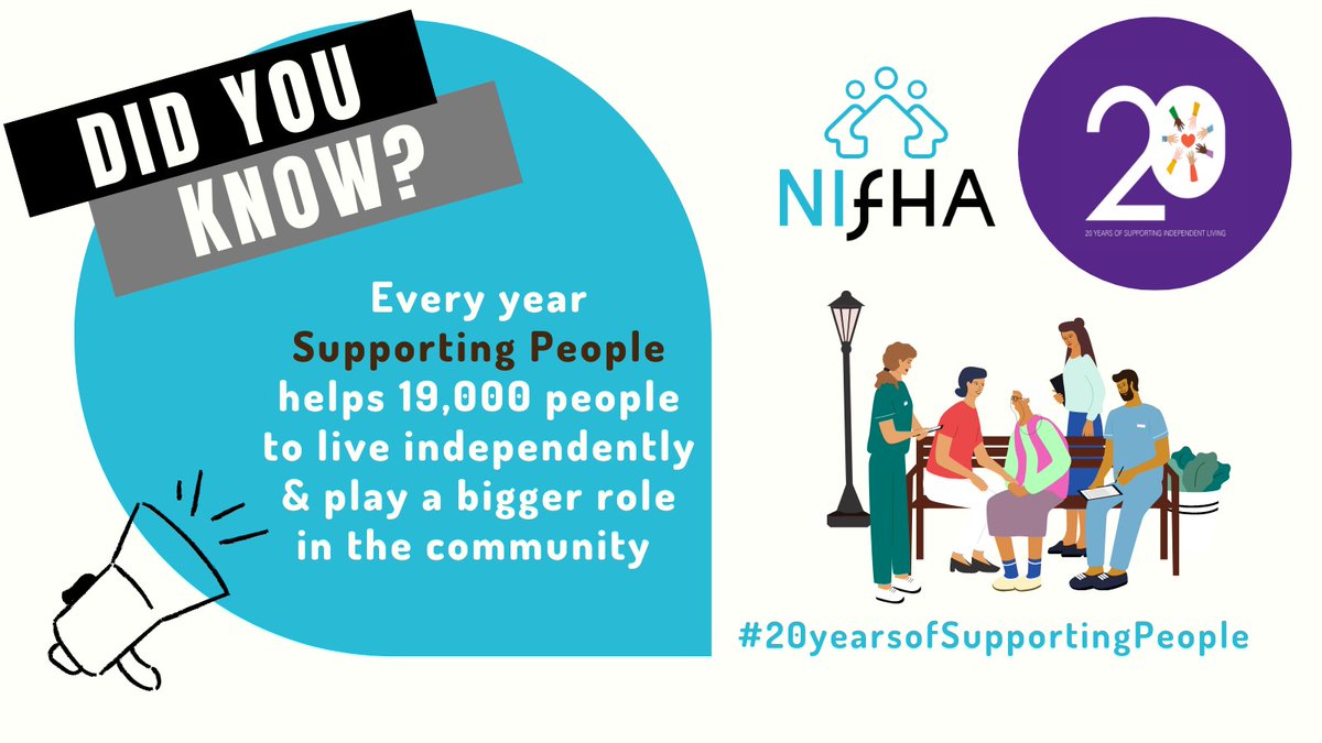 Today we're joining
@NIFHA
and other housing associations to celebrate 20 years of the #supportingpeople programme #20YearsofSupportingPeople