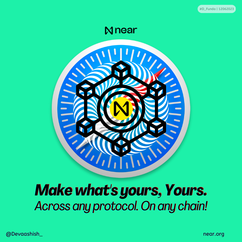Devaashish_'s tweet photo. OMB: Create posters demonstrating how easy it is for anyone to access #Web3 with a @NearProtocol wallet.
โ๏ธ
๐ช
6/n๐งต| #D_Funda
Make what's yours, Yours with $NEAR!
๐ช
โ๏ธ
cc:@OneMinuteBriefs | $NEAR #NEARistheBOS
#Blockchains #OS #FastAuth #web3domains #OpenWeb #FastAuthTimeTrial https://t.co/4h4FqgjGZd