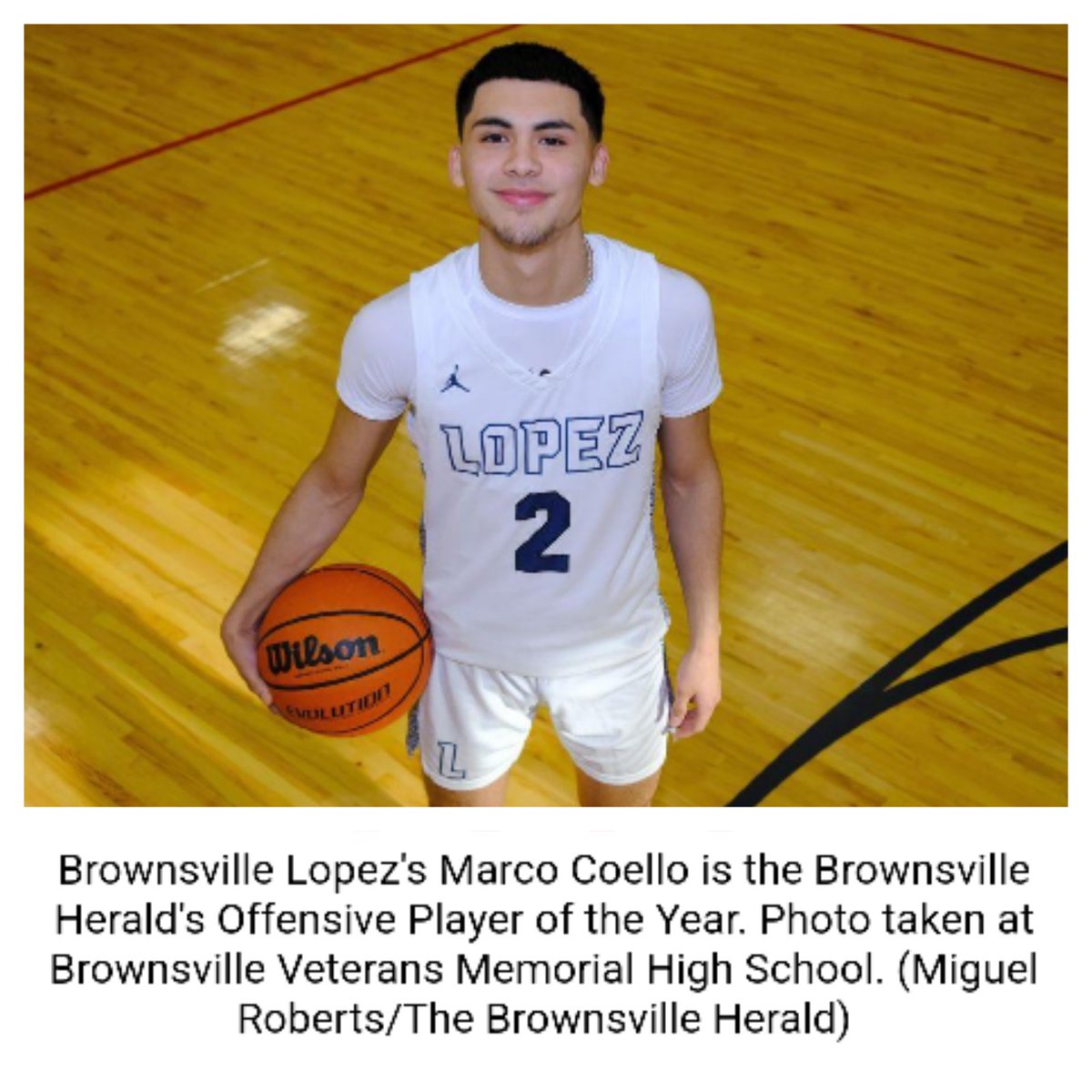 LHSLopezLobos's tweet photo. Congratulations to our very own #MarcoCoello on being selected as the All-Metro #OffensivePlayeroftheYear. 🏀🐺👏🏼👏🏼👏🏼
https://t.co/HXdaZFikHB https://t.co/mUqDAk1CEv