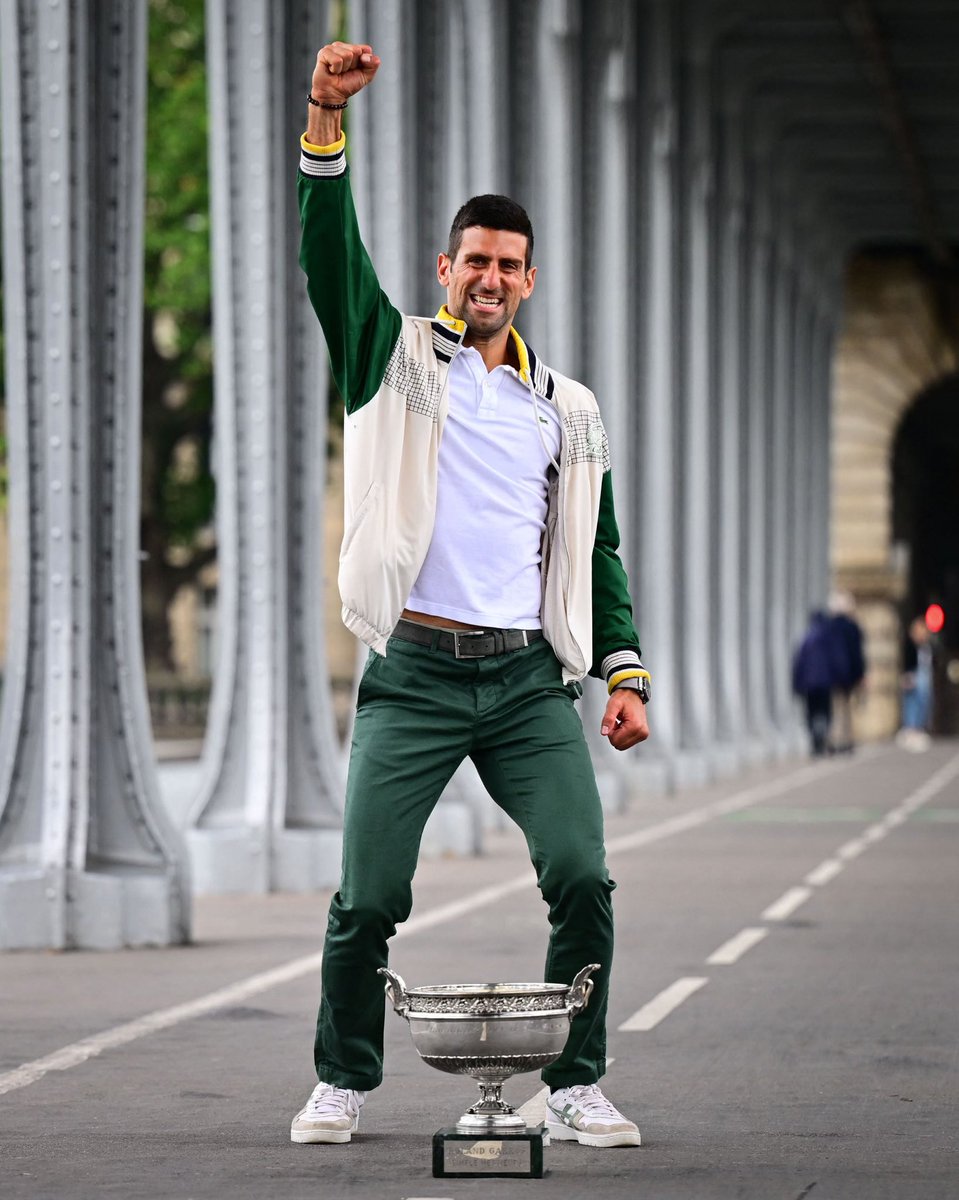 Walking into the 23x Grand Slam club like 🕺 ⚡️ @DjokerNole