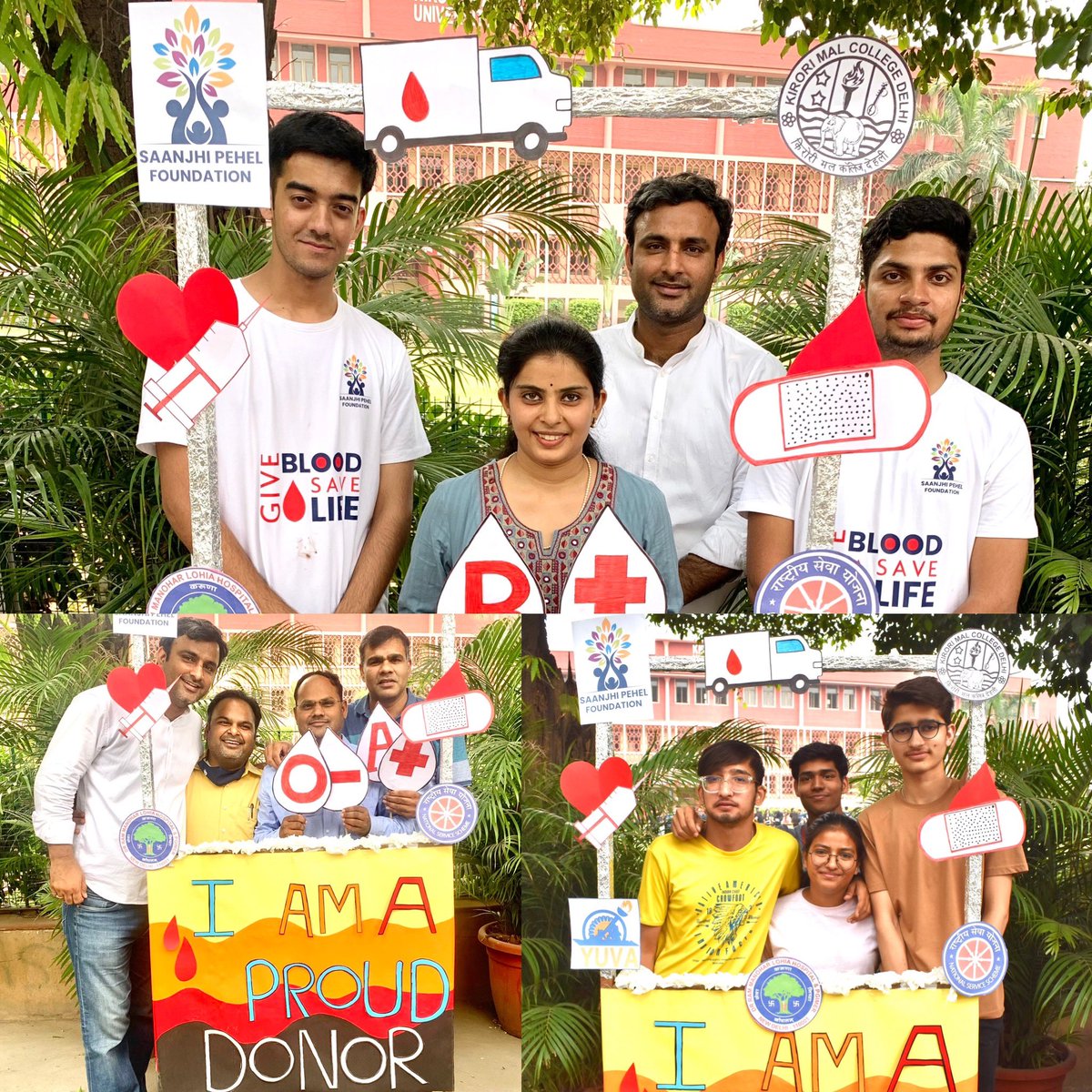 SaanjhiPehel's tweet photo. A blood donation camp was organised by @SaanjhiPehel Foundation in association with @nsskmc of @KMCollegeDelhi &amp; @yuvasamvaad to cater the need of blood.

#SaanjhiPehel volunteers, #KMC students &amp; faculty members participated &amp; more than 100 members voluntarily donated blood. https://t.co/k6LZBAgbp2