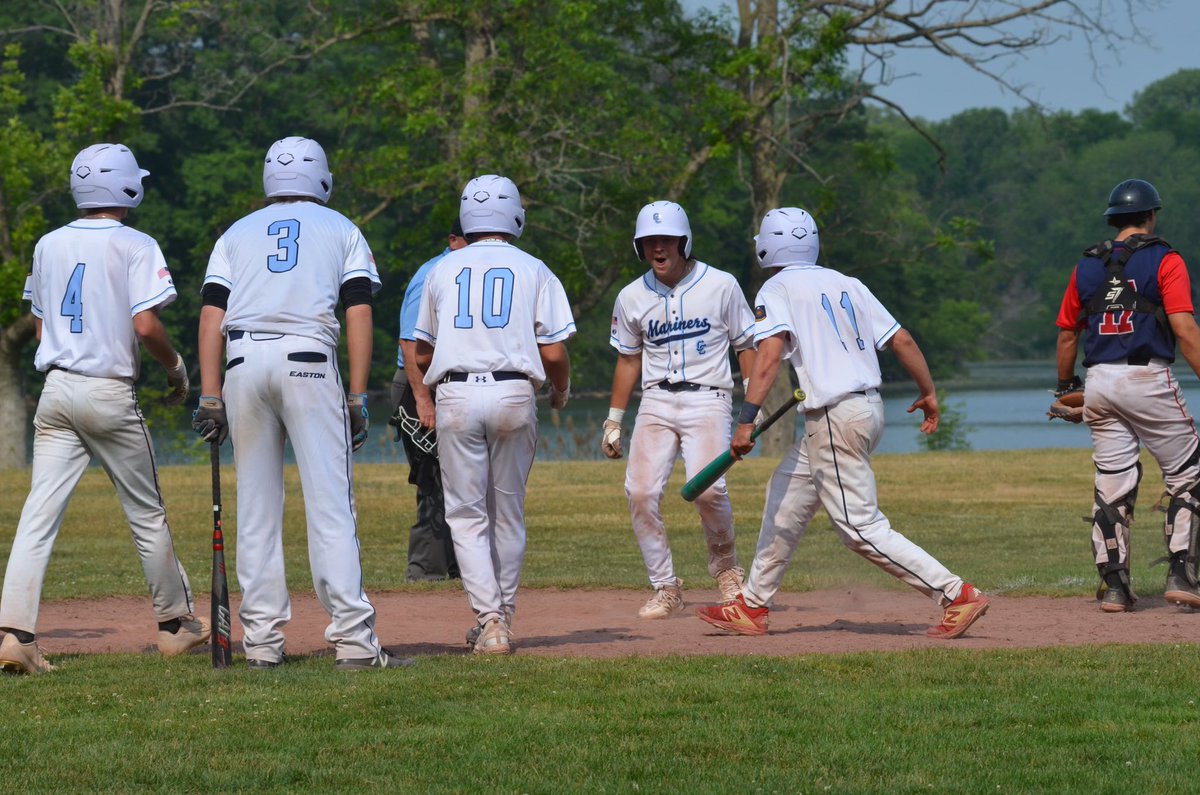 MarinersLegion's tweet photo. .@BportBaseball commit Zach O’Connell drilled a grand slam in the top of the 8th &amp; @MocsBaseball Fr. Brady Doorey hurled 7 1/3 innings in relief as the Mariners rallied from a 5-1 deficit to record a 9-8 win over the Schenectady Indians Sunday. @pressrepublican @PlattsburghNews https://t.co/mBBIs2R9Fw