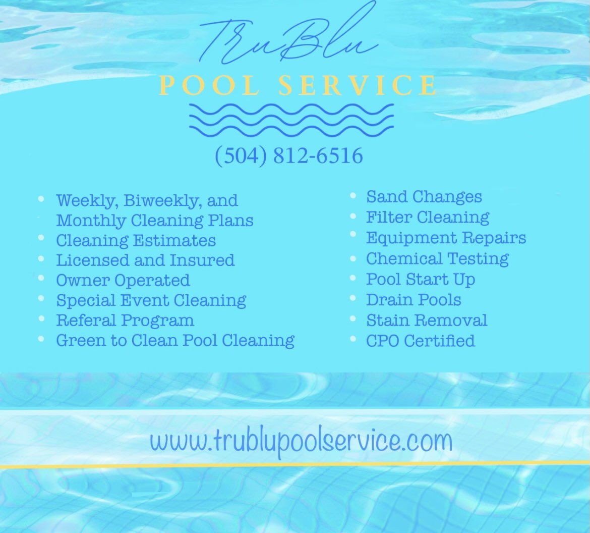 Tru Blu offers a variety of services! #pool #poolservice #poolcleaning #poolmaintenance #poolrepair #PoolParty
