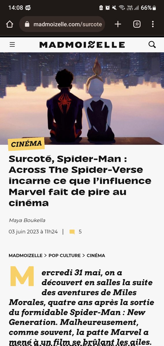 TMSlowy's tweet photo. Bravo @Madmoizelle et @mayaboukella pour l'article et l'avis le plus catastrophique que j'ai vu sur un film qui est juste excellent. On dirais que la journaliste n'a pas vu le film.... https://t.co/tPO4DNmcRy