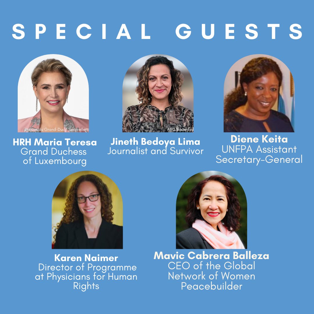 endrapeinwar's tweet photo. 19 June marks the International Day for the Elimination of Sexual Violence in Conflict. Meet the Co-Hosts and Special Guests who will lead us in bridging the gender digital divide to prevent, address, and respond to #CRSV. 

Webcast: https://t.co/H5xAbxRd51 https://t.co/xSJt6F4XTR