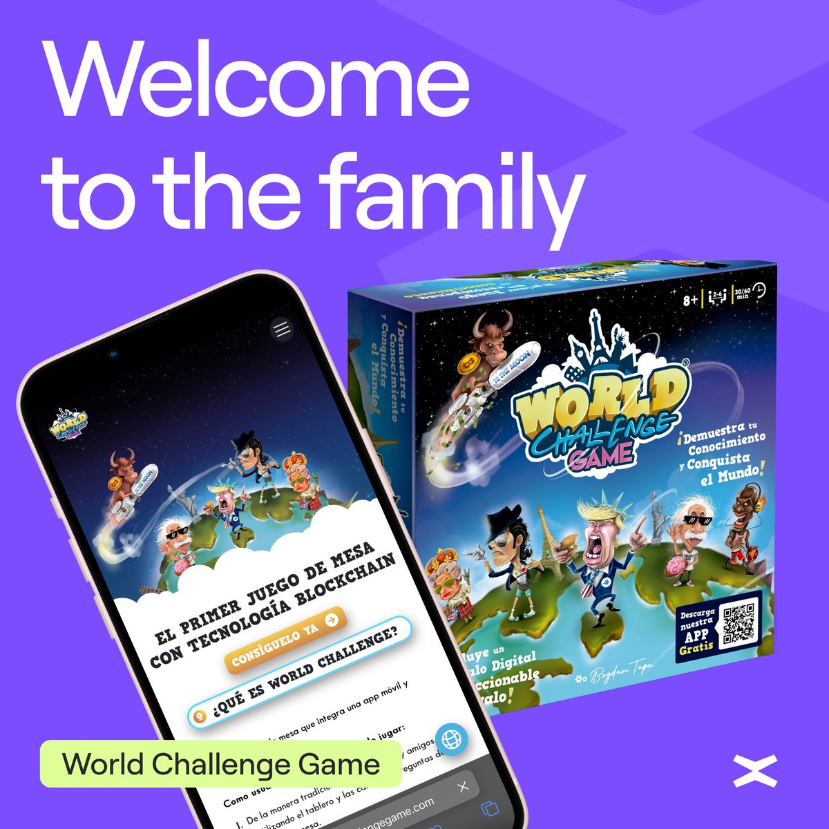 Wanna play a game?  

Imagine that tradition meets innovation, and you can play a board game that combines strategy and general culture, using the board &amp; cards with friends and family but also virtually through an app with anyone worldwide, with an #NFT as an avatar.
