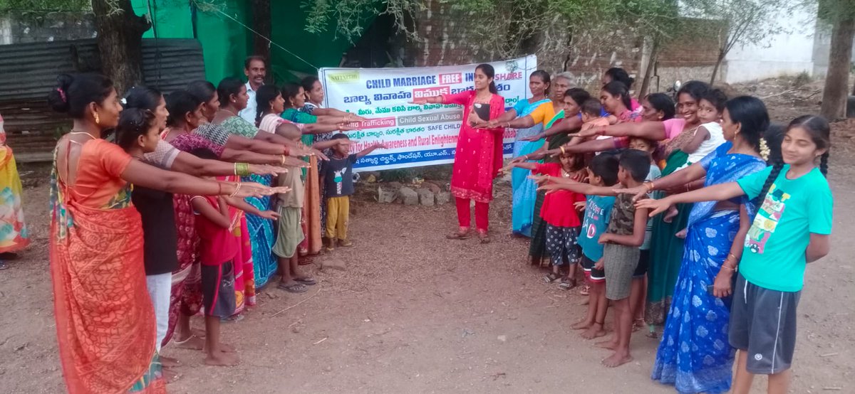 Dt: 11-06-2023
Today we have visited #Kambalapalli village, @Mahabubabad District @Telangana and created awareness programme on prevention of @chil marriages, @childtrafficking, and @childsexualabuse and also made a pledge with people.