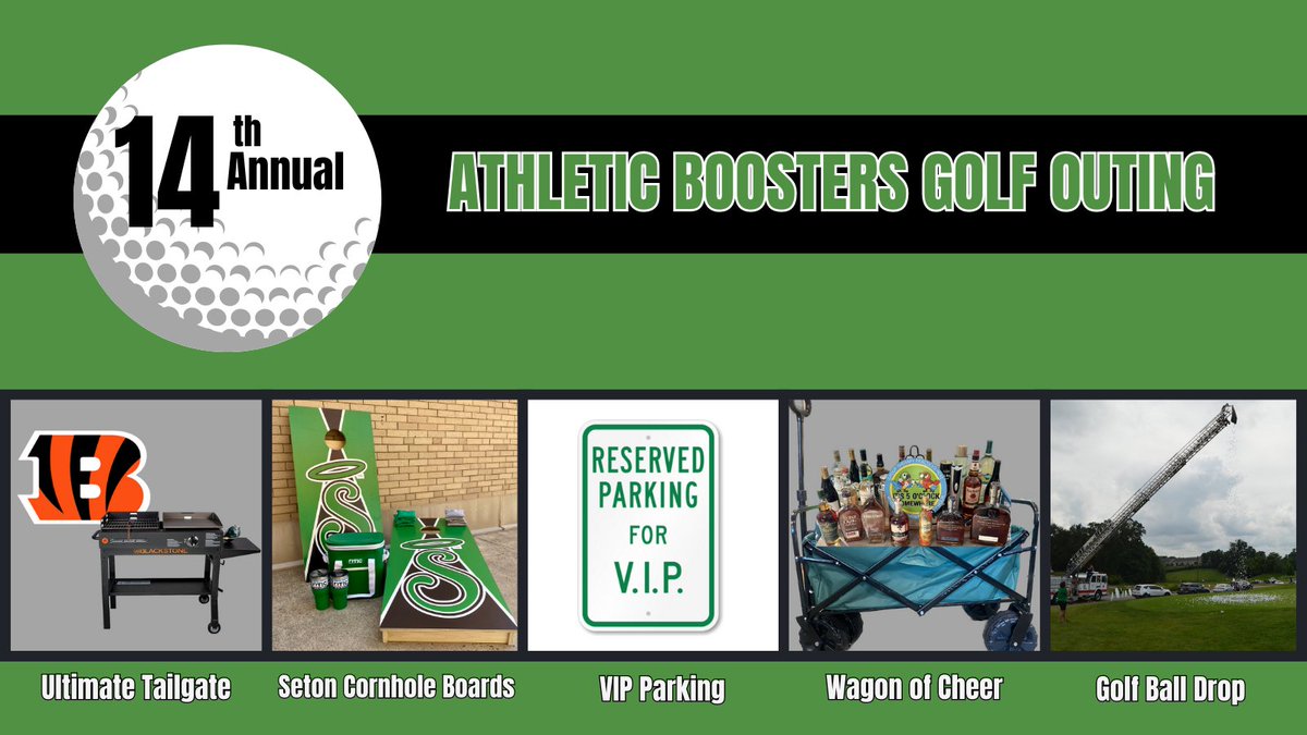 setonhsports's tweet photo. ‼️ Athletic Boosters Golf Outing ‼️
Golf Foursomes are SOLD OUT, but you can still participate!

Click the 🔗 to purchase pre-event raffles
https://t.co/xlPpEIeEx2

#GoSaints https://t.co/WWP7PRaotR