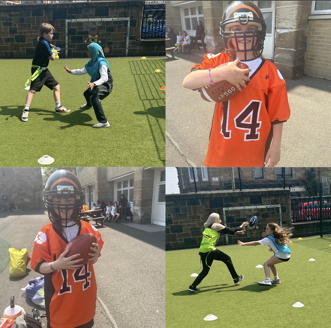 pollokshieldsps's tweet photo. Primary 6 loved learning how to play American football. Thank you @glasgowtigers &amp; Mr Pollok for organising 🏈! https://t.co/Cg807KnPiN