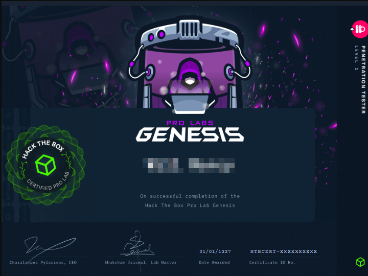 For those that need to hear it: Never doubt yourself you are capable of amazing things!

#hackthebox #genesis #prolabs #hacker #htb #accomplishment