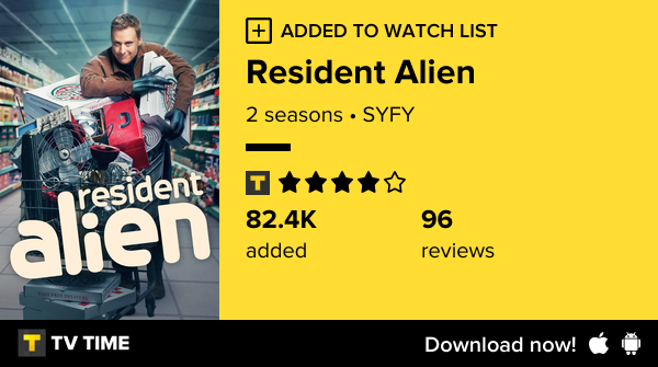 lolayiu's tweet photo. I've just started following Resident Alien https://t.co/Z4zn0uUDVv #tvtime https://t.co/wdE2h2PD66