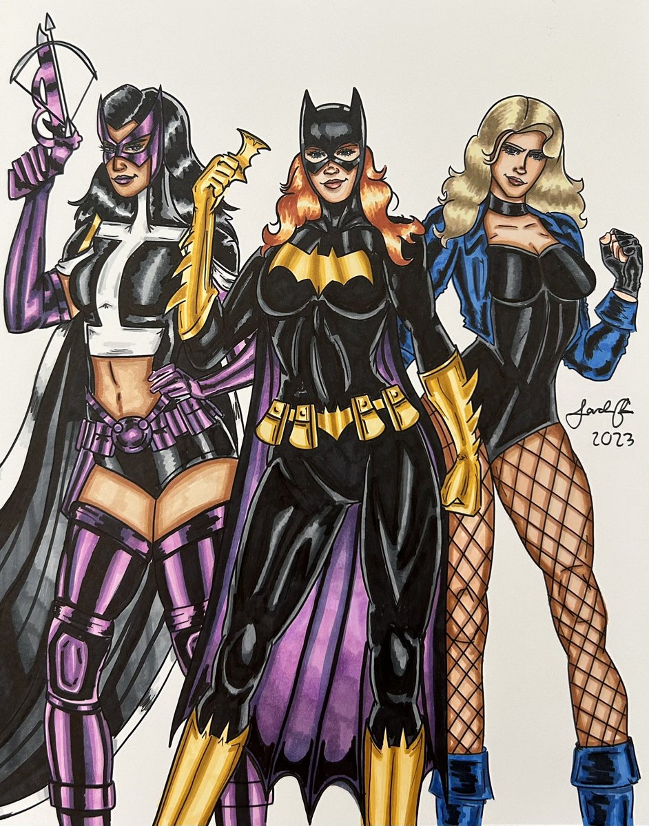 The Birds of Prey Trio Drawing! #birdsofprey #batgirl #huntress #blackcanary