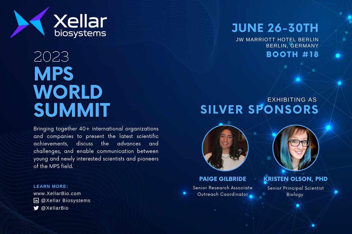We are thrilled to announce our attendance at the 2023 MPS World Summit in Berlin, Germany, as Silver Sponsors. Can't  wait to meet fellow colleagues in the field and learn more about utilizing advanced MPS-based technologies like organ-chips.
#MPSWorldSummit2023 #biotechnology