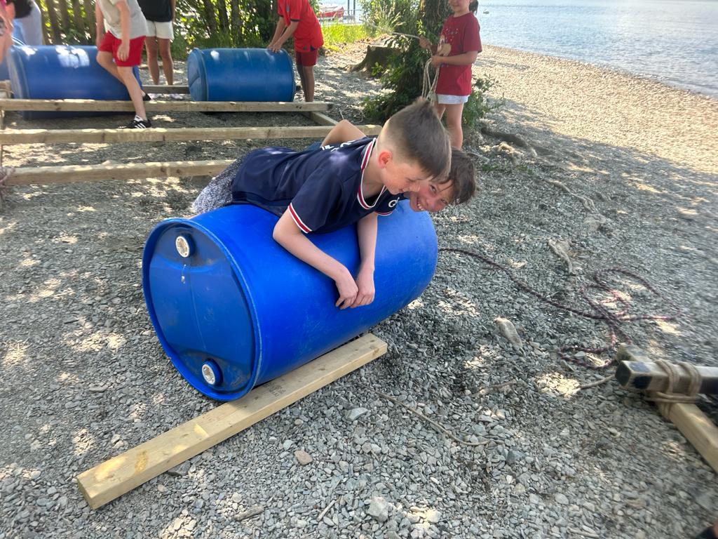 year6_stannes's tweet photo. What an amazing start to our Tower Wood trip - raft building and splashing in the Lake! https://t.co/7ENSvIk4WM