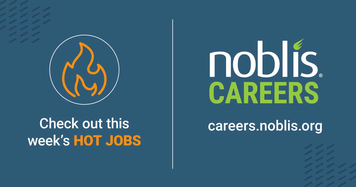 Join #TeamNoblis and grow your career at a #topworkplace where collaboration and innovation are part of the culture. Check out our HOT JOBS and apply: careers.noblis.org/hotjobs/ #careers #governmentcontracting #militaryfriendly #IgnitetheSpark