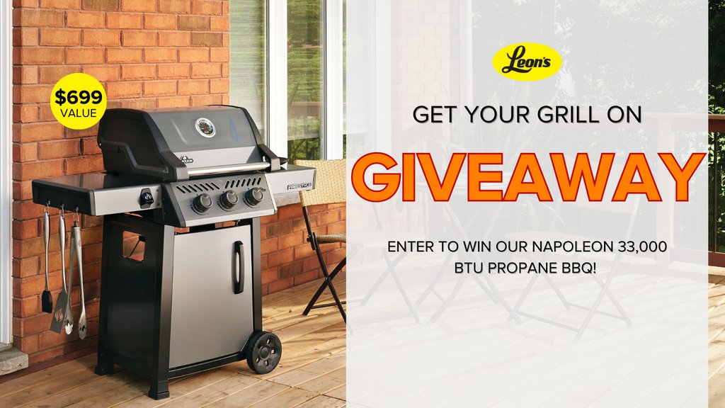 LeonsFurniture's tweet photo. 🔥GIVEAWAY ALERT! 🔥 Get fired up for a chance to win our sizzlin' Napoleon BBQ, valued at $699! 🍗🍔

🔺 Click here to enter -> https://t.co/Ta2LvZH3Yo

Giveaway closes on June 25th.

Giveaway not open to residents of Quebec. See giveaway page for full rules and details. https://t.co/V7WRwVKWF2