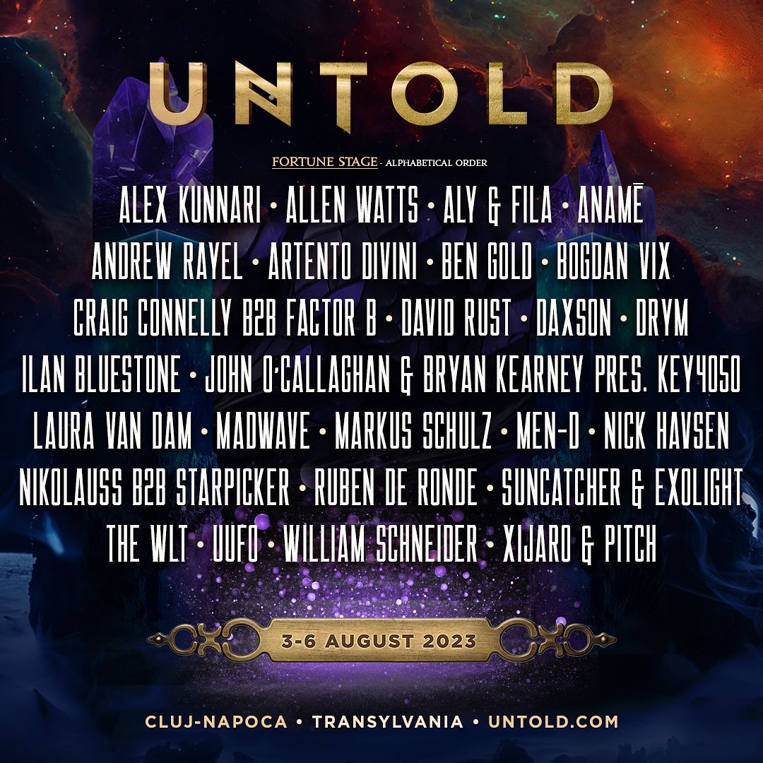 madwavemusic's tweet photo. After taking a few days off, I'm back on socials with some great news:

I'll be in Romania for the first time, playing at the incredible @UntoldFestival, which I'm really looking forward to!

Just looking at the line-up for the Fortune stage says it all. C U soon @rotrancefamily https://t.co/r7pySY9YHO