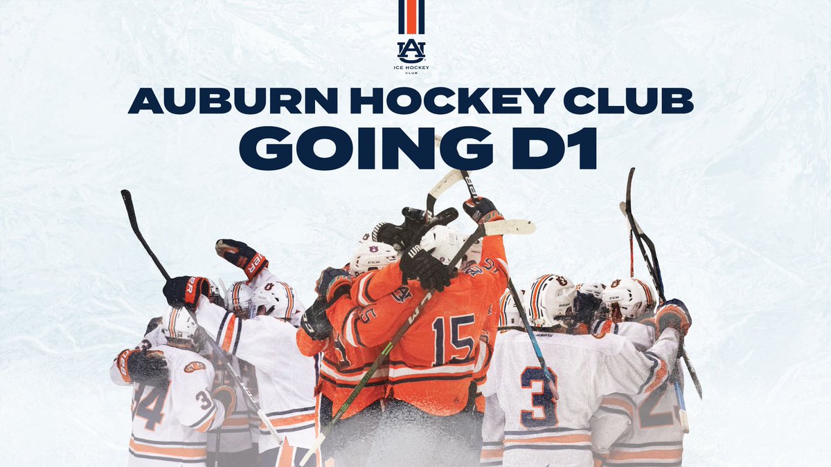 Get PUMPED Tigers!

We are thrilled to announce that Auburn Hockey Club is stepping up to the next level! Beginning this upcoming season, we will compete in the new D1 Division of <a href="/CollegeHkySouth/">College Hockey South</a> and @AAUCollegeHoc ! 

#WarDamnEagle | #JointheTundra