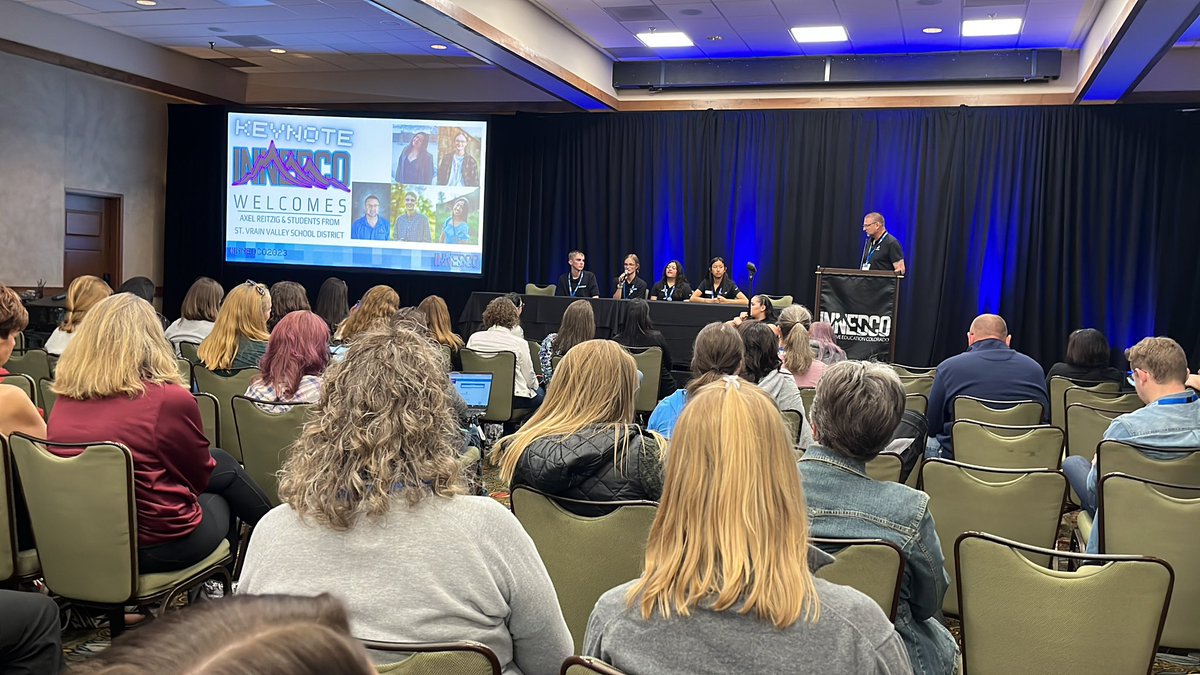 IC Student Designers taking the InnEdCo Panel by #StVrainStorm!  <a href="/SVVSD/">St. Vrain Valley Schools</a> <a href="/ICSVVSD/">Innovation Center</a> @OwenWillisIC @AngelaWuIC @LukasReckIC <a href="/SiennaArellano6/">Sienna Arellano</a> @MobileLabSVVSD