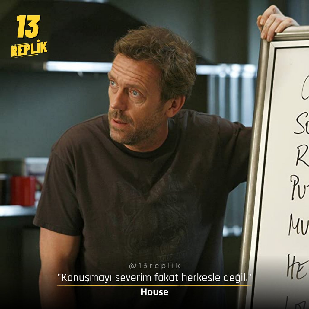 "Konuşmayı severim fakat herkesle değil." #House #HughLaurie #DrGregoryHouse #13Replik⁠⁠⁠⁠