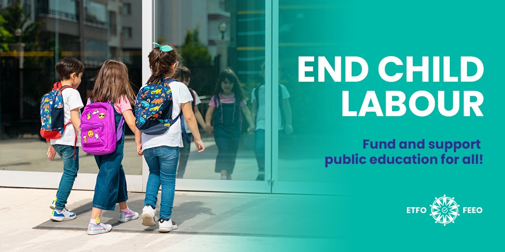 On a global scale child labour continues to thrive and steal from  children education, opportunities and a chance to dream! 

For social justice in our world we must absolutely end all forms of child labour. #onpoli #onted #EndChildLabour