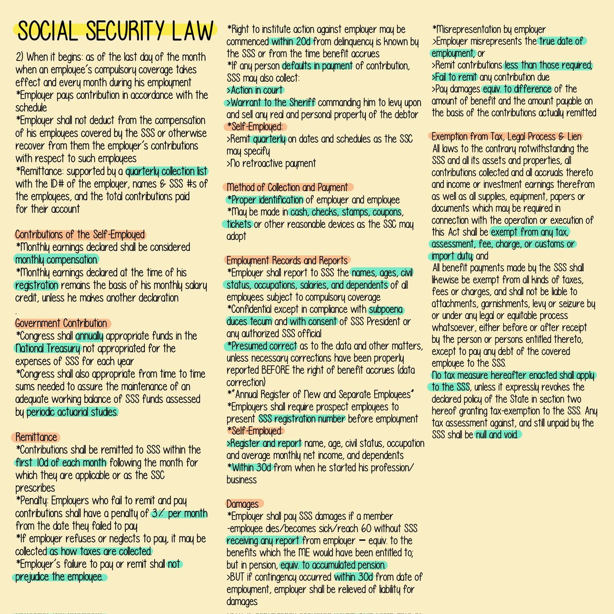 eba_cpa_mba's tweet photo. RFBT Notes: Social Security Law https://t.co/mYwEConDN6