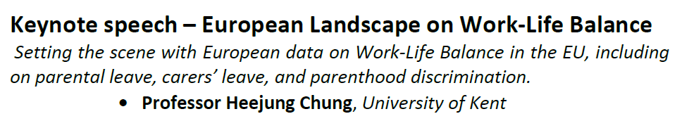 HeejungChung's tweet photo. I am very excited to give the key note speech at the @equineteurope @EU_Commission joint workshop tomorrow examining the #WorkLifeBalanceDirective & its implication for discrimination and equality. I will be focusing on #FlexibilityStigma and how it can impact #GenderEquality https://t.co/1u9lyQbC2l
