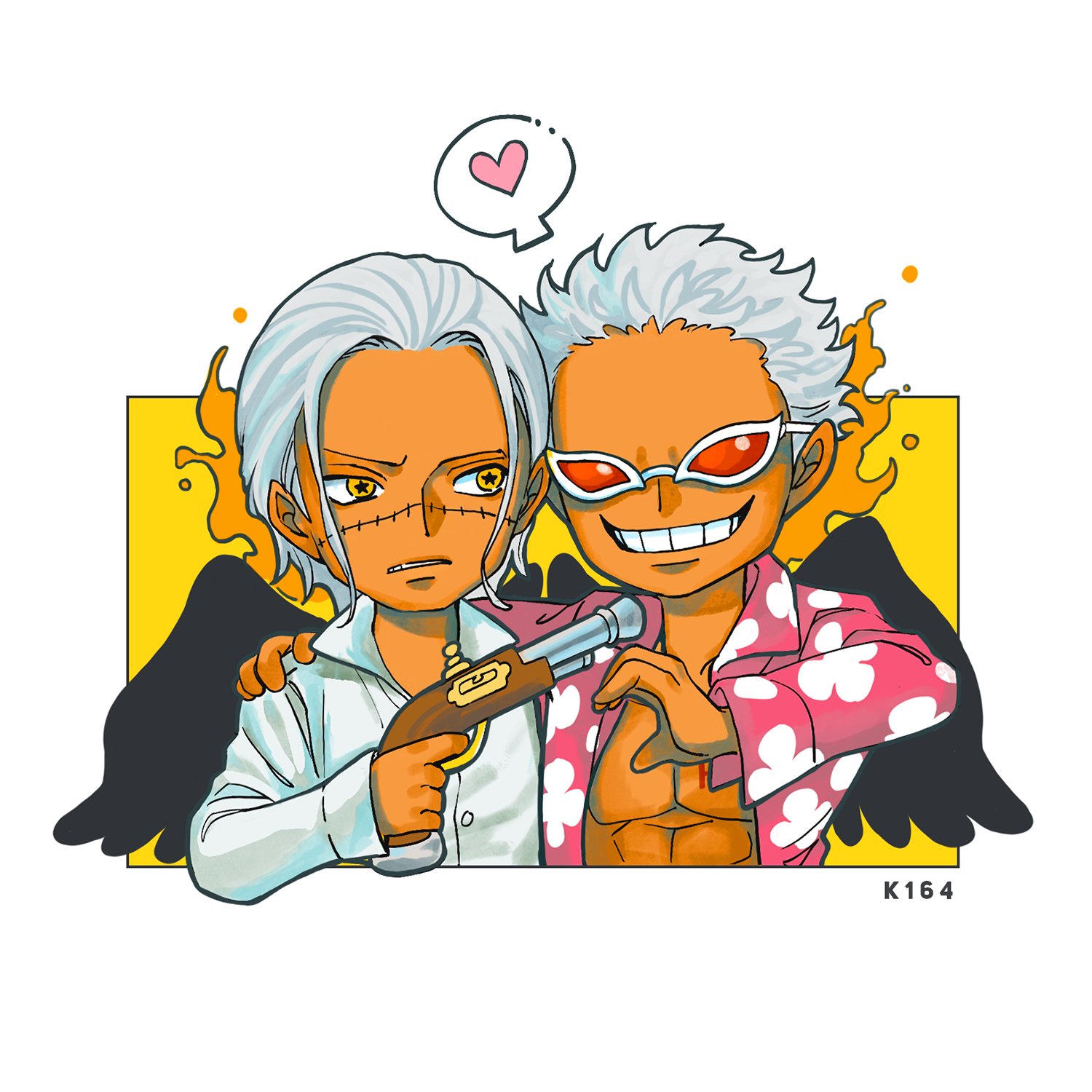 ワンピース アートボード ドフラミンゴ クロコダイル 夢の一枚
