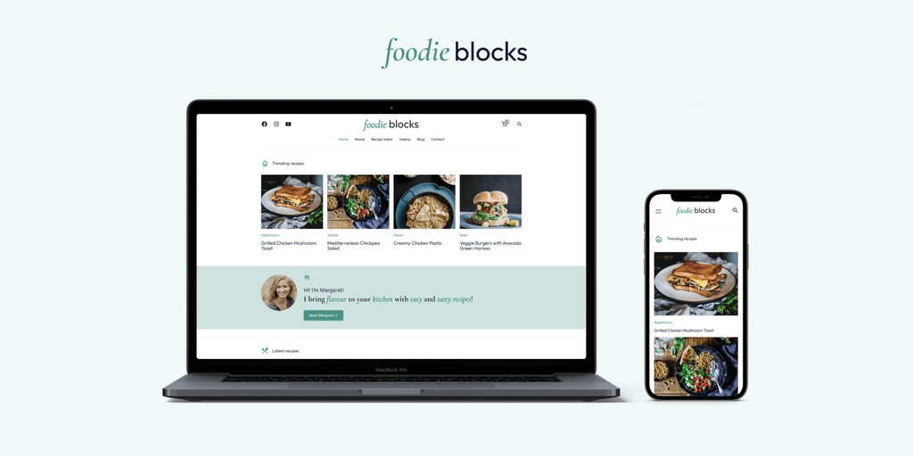 Foodie Blocks – A new #WordPress #Food Blog Theme with Full Site Editor Support 👉 lttr.ai/ACxdg #FSE