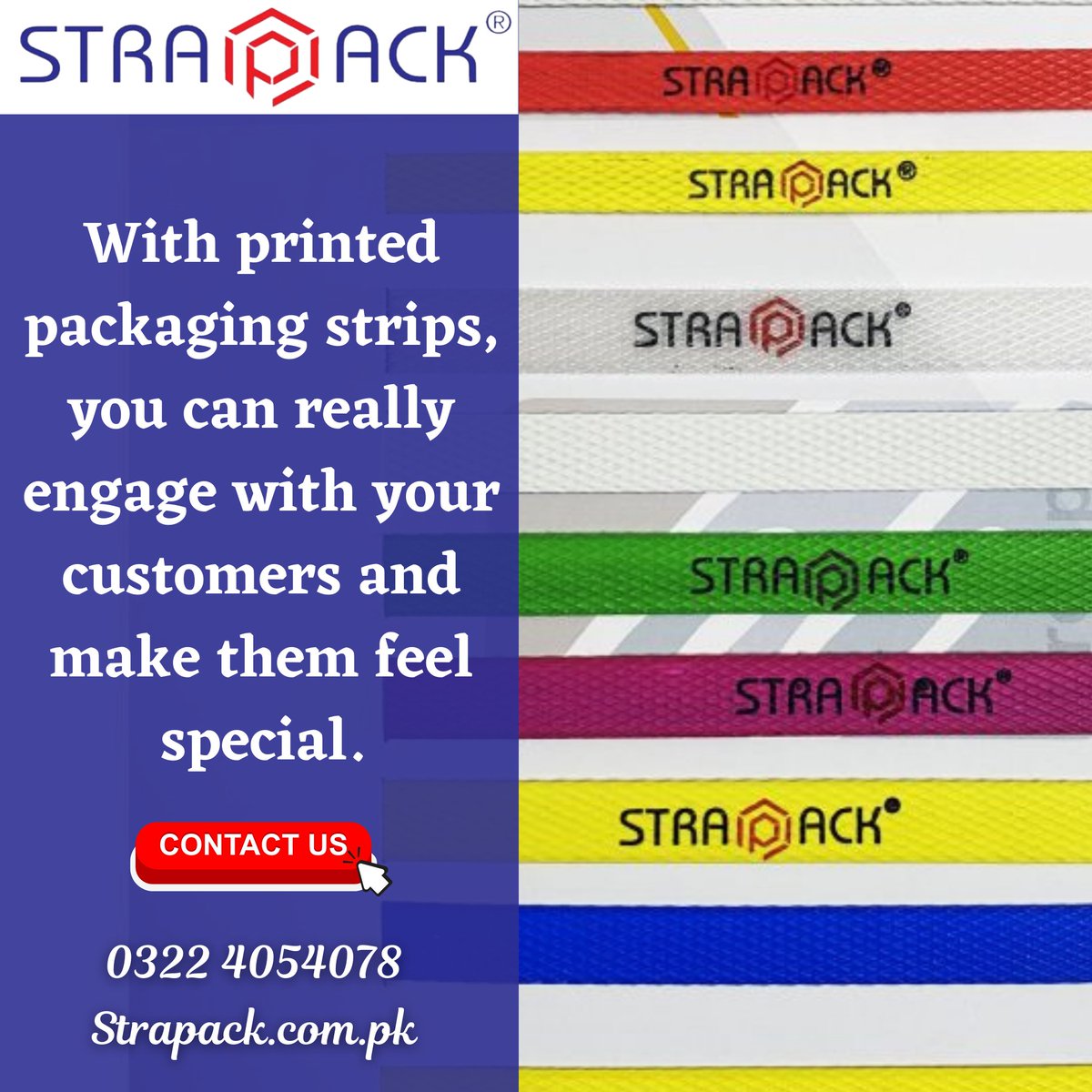 Strapack_pk's tweet photo. Branding for your product can be handled mostly with the use of printed packing straps.
.
Contact Us Today : 0322 4054078
.
Website: https://t.co/vvb6goFKyY
.
#packagingmaterials #packagingstraps #industrial ##printed https://t.co/vd8swedpUk