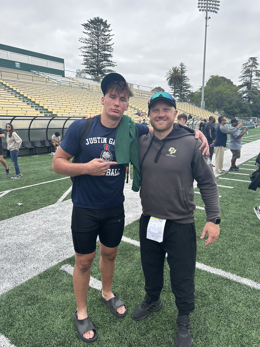 Tight End Co-MVP @ Cal Poly skills camp. Appreciate the coaches and their expertise🫶🏻. Got better this weekend!
<a href="/Coach_Casey_P/">Casey Petree</a> @CodyvonAppenCPU <a href="/JakeCasteel/">Jake Casteel</a> <a href="/CoachWulff/">Paul Wulff</a> <a href="/GPetrissans55/">George Petrissans</a> <a href="/Coach_fares/">Yosef Fares</a> <a href="/CoachNast/">Justin Nast</a>