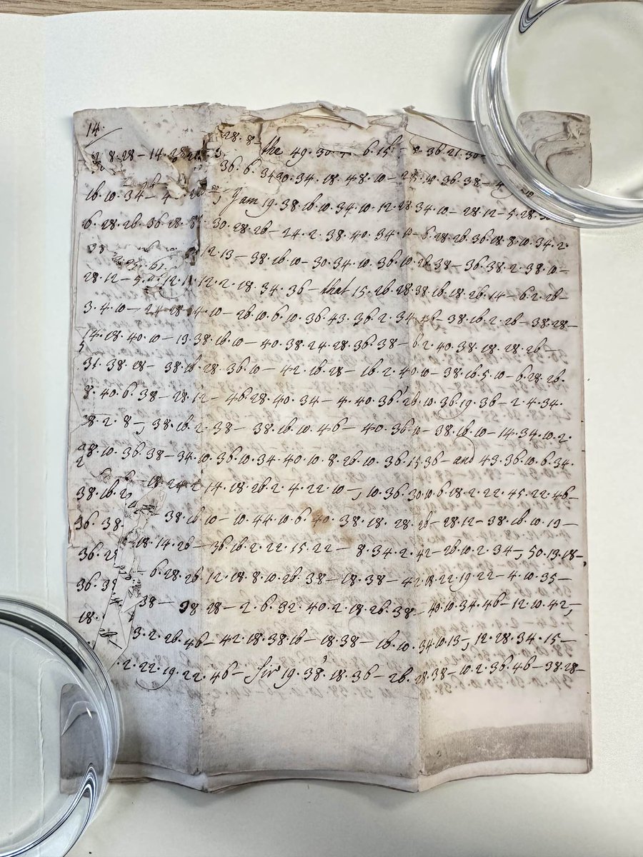 UCLSpecColl's tweet image. Attention #CodeBreaking enthusiasts! We've found a letter written in code in the uncatalogued portion of our Brougham Archive.
If you recognise the code used, please let us know! 
More info on the archive: archives.ucl.ac.uk/CalmView/Recor…
#LibraryMystery #ArchiveMystery #code #Cypher