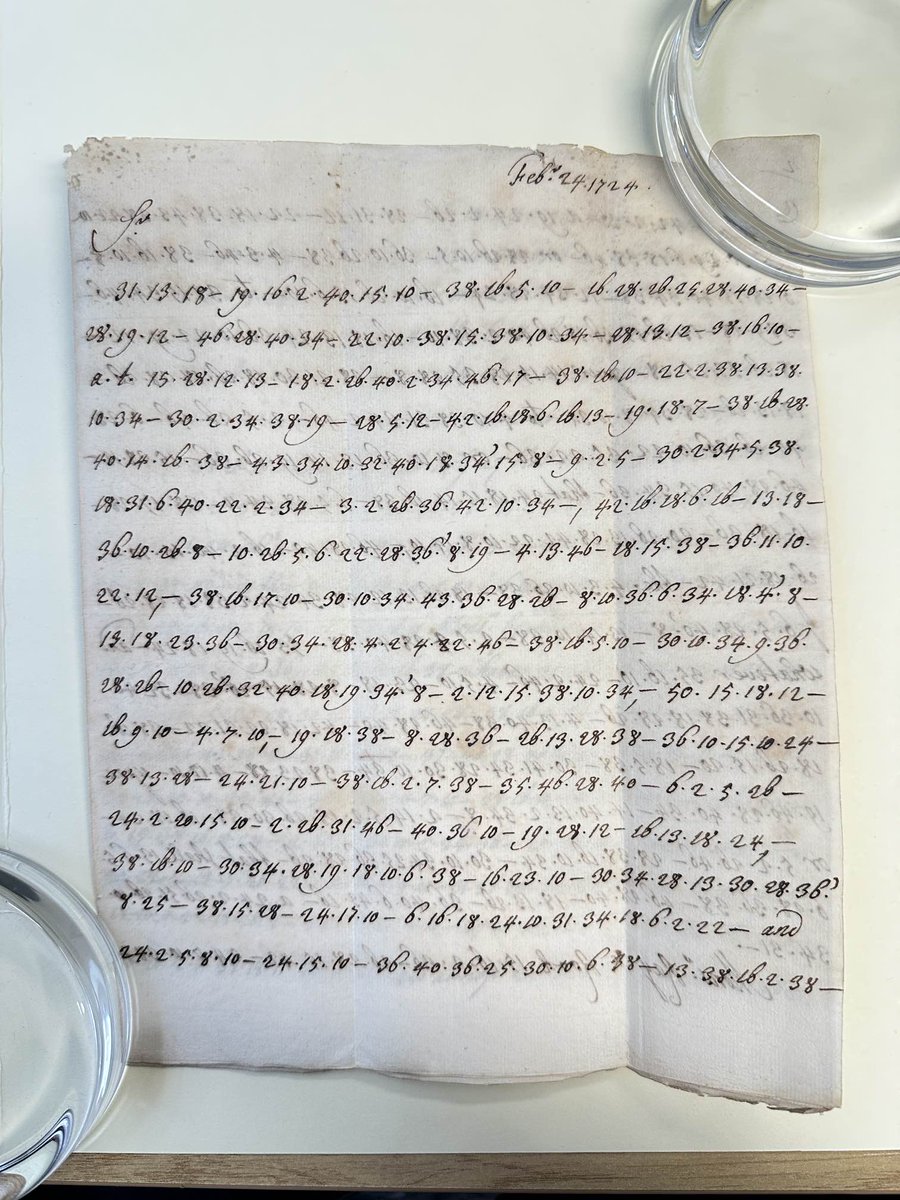 UCLSpecColl's tweet image. Attention #CodeBreaking enthusiasts! We've found a letter written in code in the uncatalogued portion of our Brougham Archive.
If you recognise the code used, please let us know! 
More info on the archive: archives.ucl.ac.uk/CalmView/Recor…
#LibraryMystery #ArchiveMystery #code #Cypher