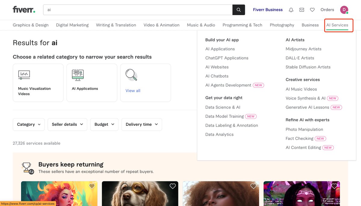 普通人利用 ai 赚钱的思路: fiverr.com